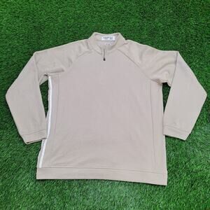 Adidas 1/4-Zip Sweater Large 23x28 Brown